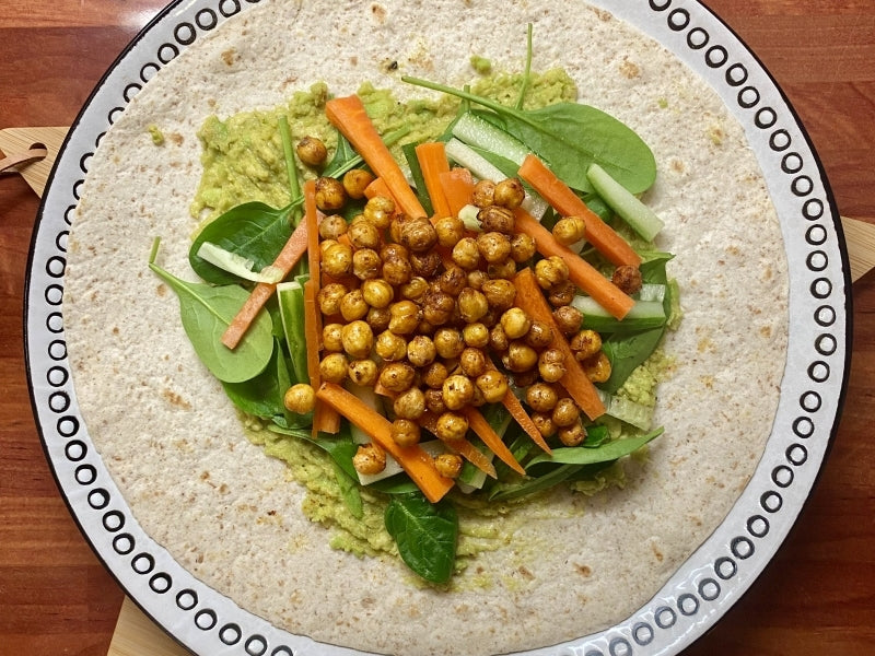 Crispy Chickpea & Avocado Wrap Recipe | Easy Veganuary Lunch Idea