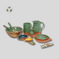 Sintra Mango Wood Salad Servers – Stone | Hand-finished Sustainable Salad Server