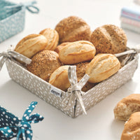 Sintra Spotted Bread Basket – Ink Blue | Recycled Cotton Table Basket