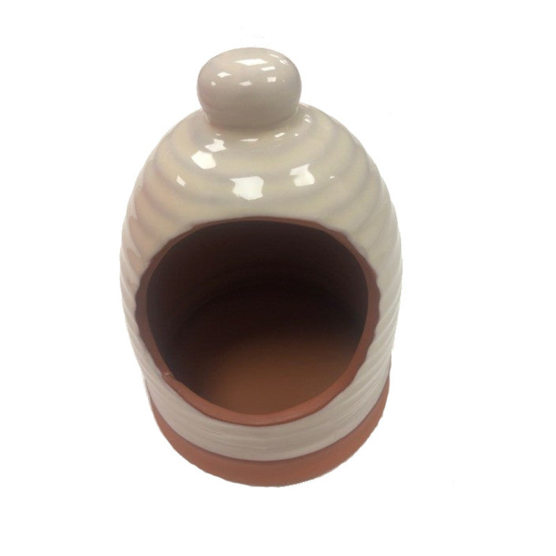 Porto Terracotta Ribbed Salt Pig - Stone