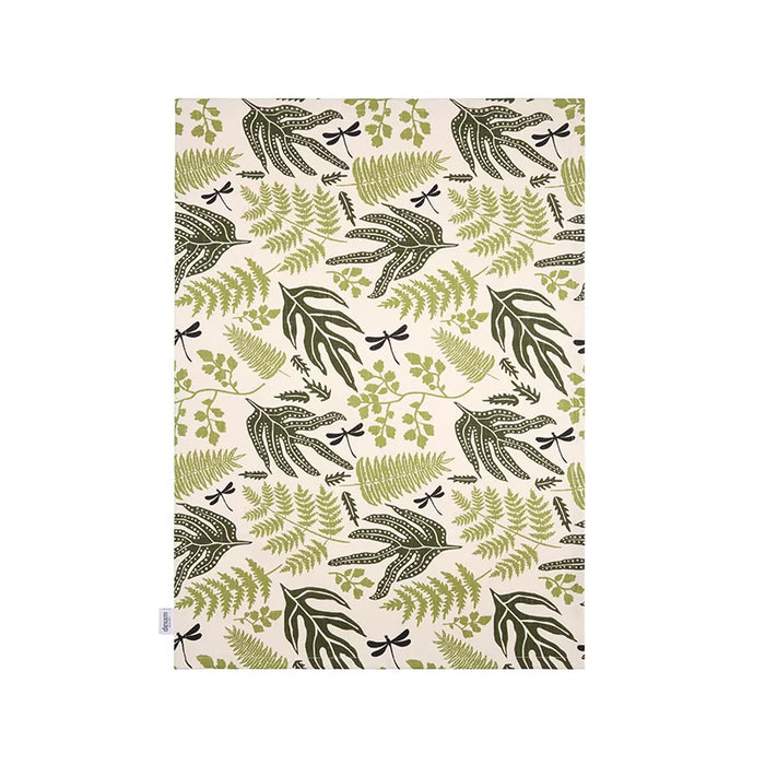 Organic Fern Tea Towel - Green
