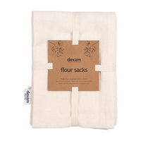 Recycled Cotton Set of 3 Flour Sack Towels – Beige