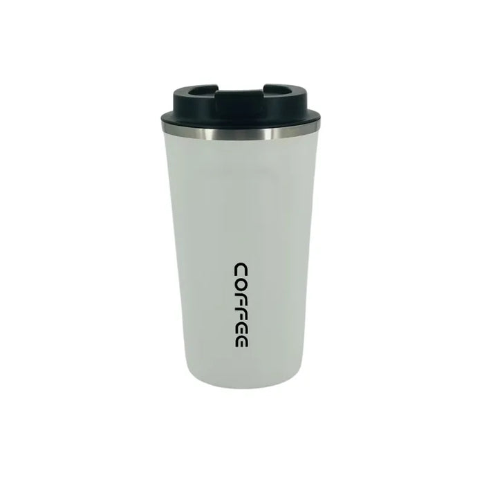 380ml Travel Mug - White with Black Lid image