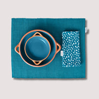 Sintra Spotted Napkin & Placemat Set – Stone | Recycled Cotton Table Linen