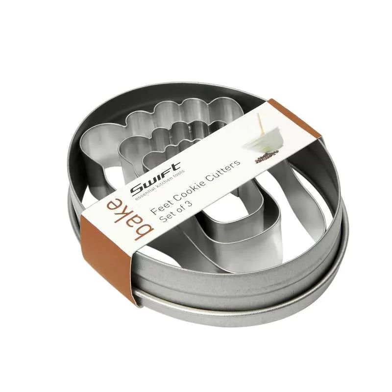 Set of 3 Feet Cookie Cutters