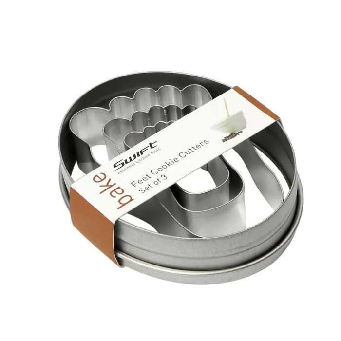 Set of 3 Feet Cookie Cutters