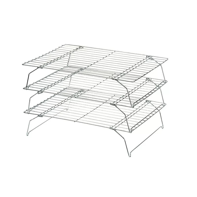 Set of 3 Stackable Rectangular Cooling Racks