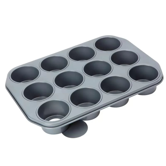 Non-Stick 12 Cup Dessert Pan with Loose Bases