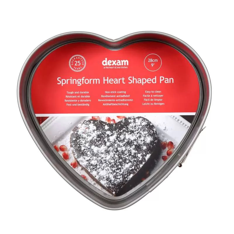 9"/23cm Non-Stick Heart Shaped Springform Cake Pan