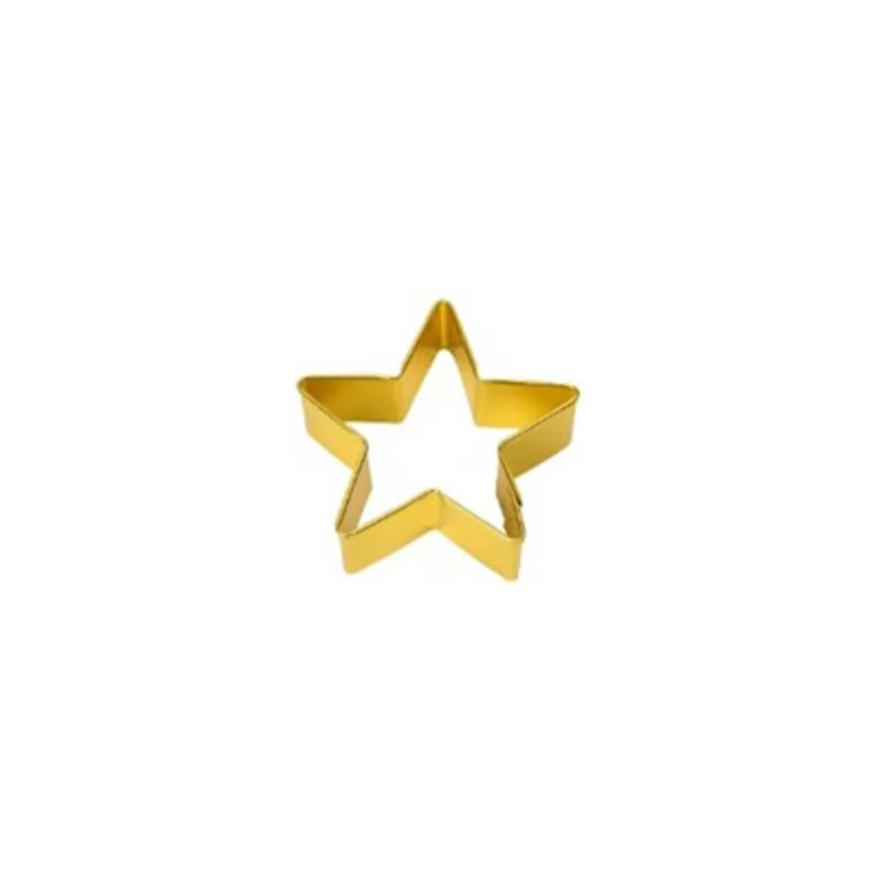 8cm Star Cookie Cutter - Gold