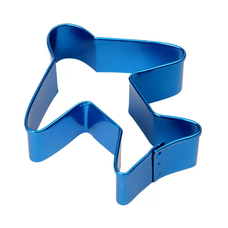 8.5cm Plane Cookie Cutter - Blue