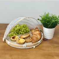 Sintra Seagrass Tray with Food Cover | Sustainable Handwoven Serving Tray