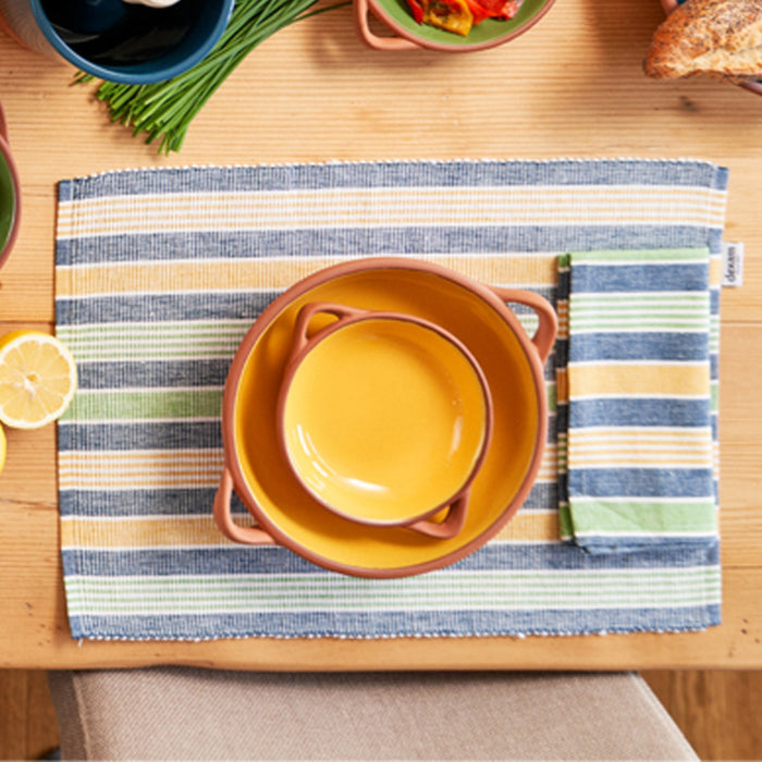 Sintra Striped Napkin & Placemat Set | Recycled Cotton Table Linen