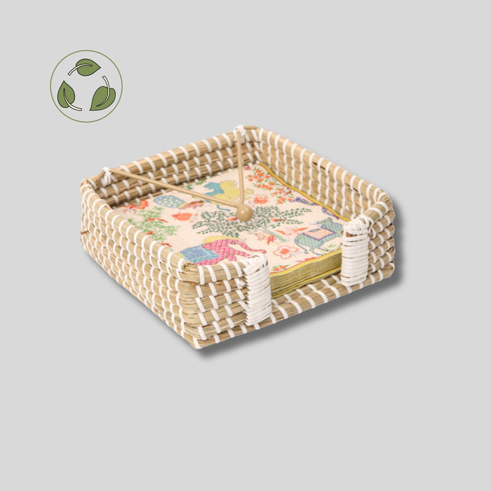 Sintra Seagrass Napkin Holder  | Sustainable Handwoven Table Accessory