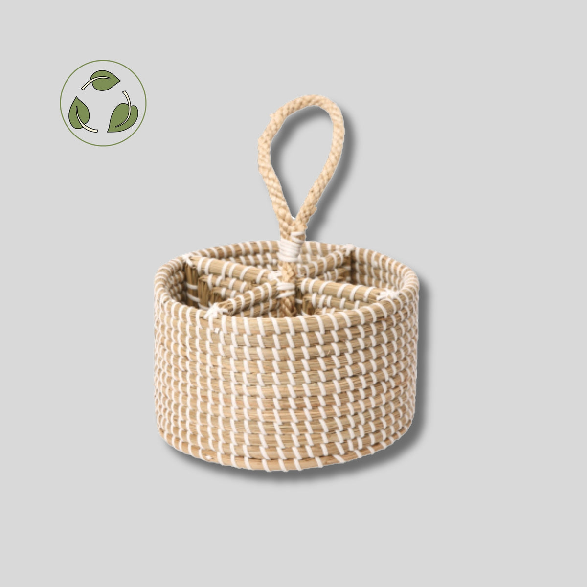 Sintra Seagrass Cutlery Caddy | Sustainable Handwoven Table Storage