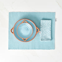 Sintra Spotted Napkin & Placemat Set – Stone | Recycled Cotton Table Linen