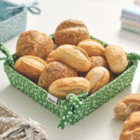 Sintra Spotted Bread Basket – Ink Blue | Recycled Cotton Table Basket
