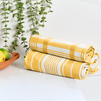Love Colour Set of 3 Extra-Large Tea Towels | Vibrant Cotton Kitchen Textiles