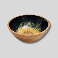 RHS Sunflower Mango Wood Bowl - Navy