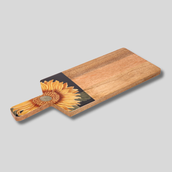 RHS Sunflower Mango Wood Serving Board - Navy