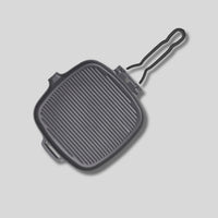 Invicta 27cm Square Smooth Grill Pan - Black