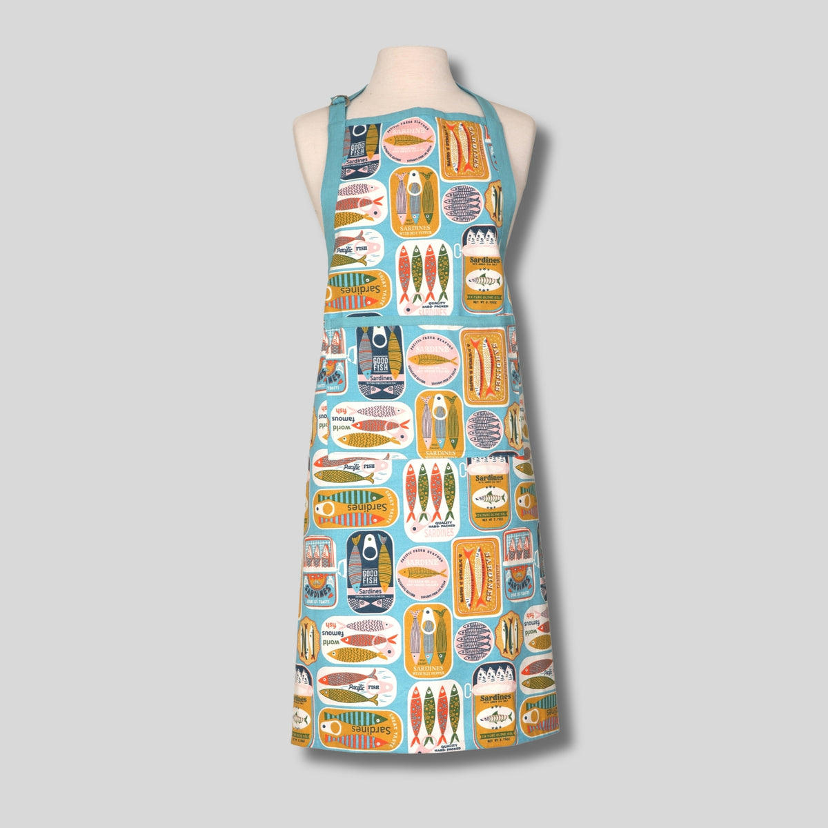Sardines Adult Apron - Blue