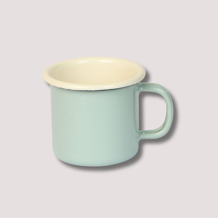 Vintage Home Enamel Espresso Mug - Sage