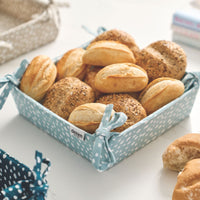 Sintra Spotted Bread Basket – Ink Blue | Recycled Cotton Table Basket