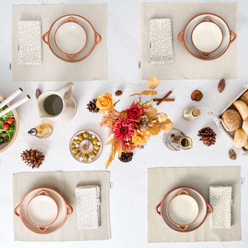 Sintra Spotted Bread Basket – Ink Blue | Recycled Cotton Table Basket