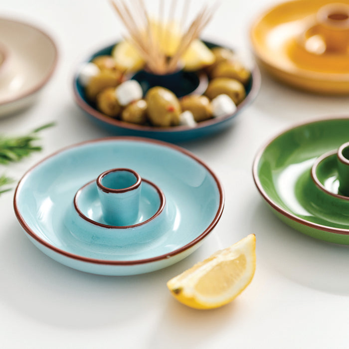 Sintra Glazed Terracotta Olive Dish | Artisan Tableware by Dexam