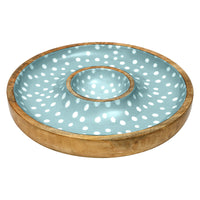 Sintra Mango Wood Spotted Chip and Dip Bowl | Eco-Friendly Serveware