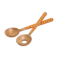 Sintra Mango Wood Salad Servers – Stone | Hand-finished Sustainable Salad Server