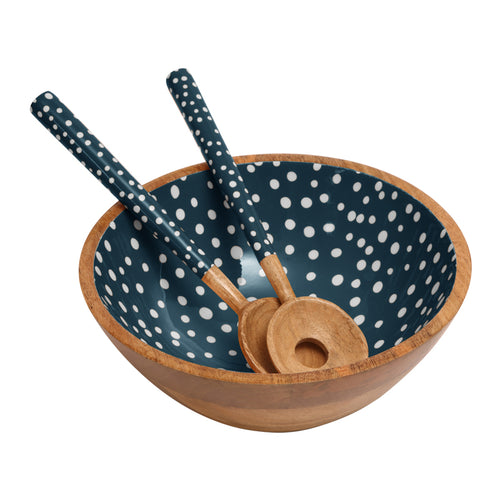 Sintra Mango Wood Spotted Salad Bowl | Stylish Eco-Friendly Serveware