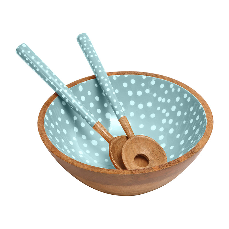 Sintra Mango Wood Spotted Salad Bowl | Stylish Eco-Friendly Serveware