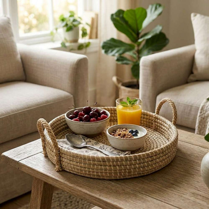 Sintra Seagrass Tray | Handwoven Sustainable Serving Tray
