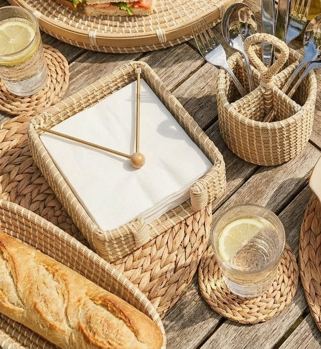 Sintra Seagrass Napkin Holder  | Sustainable Handwoven Table Accessory