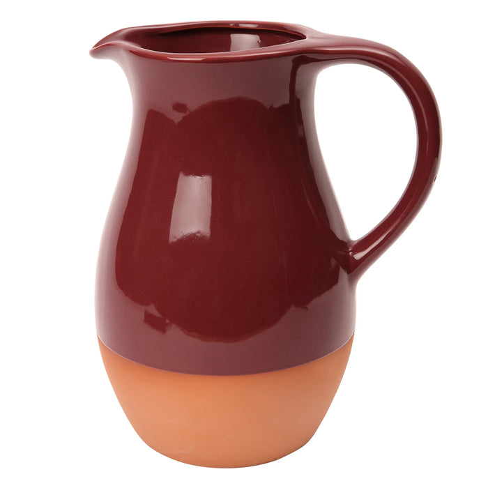Sintra Glazed Terracotta Jug - Berry