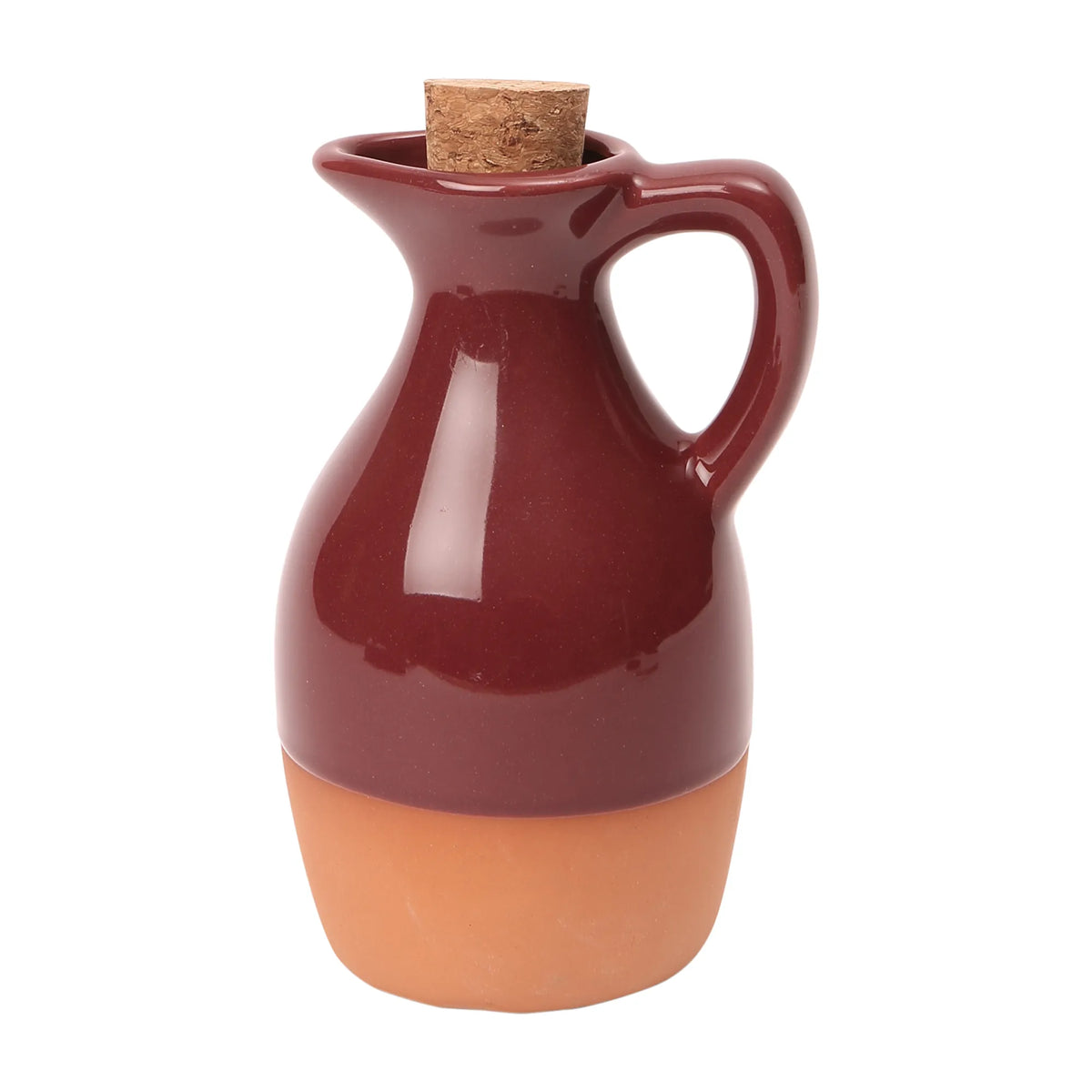 Sintra Glazed Terracotta Oil Drizzler - Berry