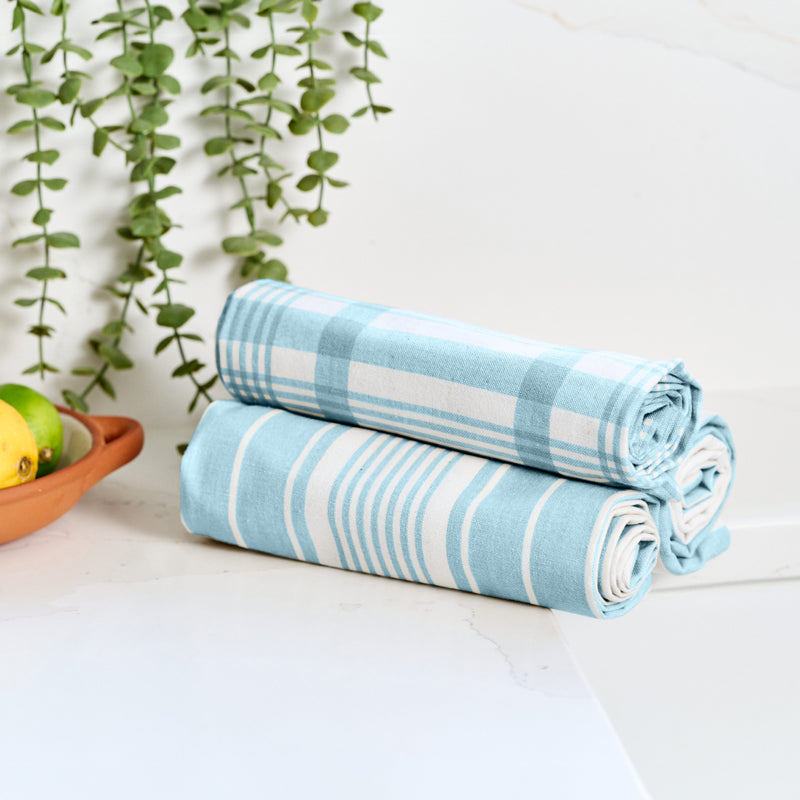 Love Colour Set of 3 Extra-Large Tea Towels | Vibrant Cotton Kitchen Textiles
