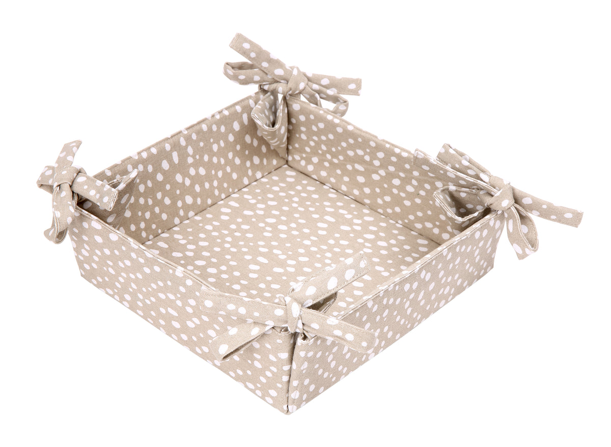 Sintra Spotted Bread Basket | Recycled Cotton Table Basket