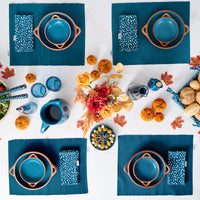 Sintra Spotted Napkin & Placemat Set – Stone | Recycled Cotton Table Linen