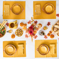 Sintra Spotted Napkin & Placemat Set – Stone | Recycled Cotton Table Linen