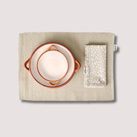 Sintra Spotted Napkin & Placemat Set – Stone | Recycled Cotton Table Linen