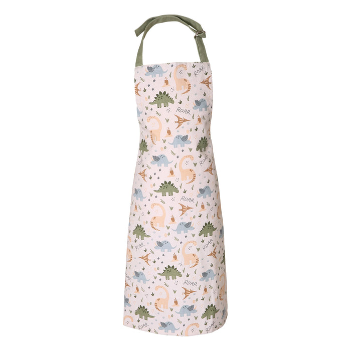 Dinosaur Children's Water Resistant Apron - Stone