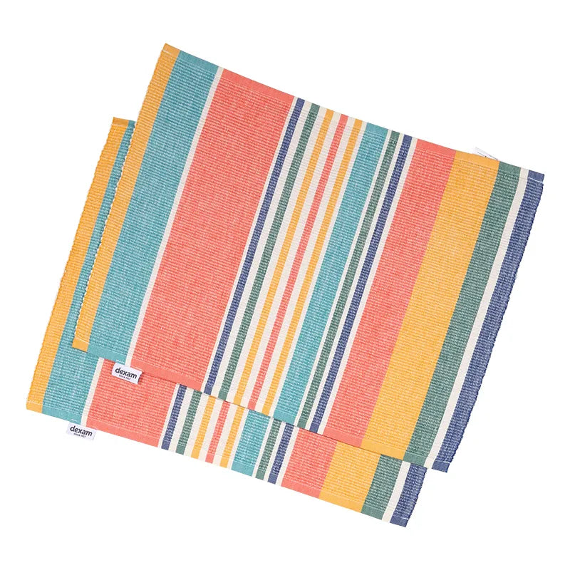 Carnival Set of 2 Ribbed Placemats - Multi