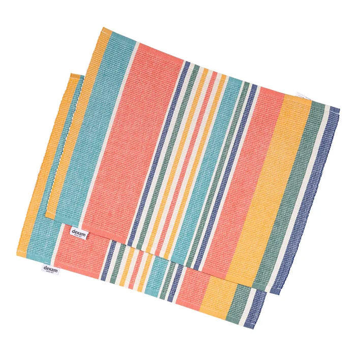Carnival Set of 2 Ribbed Placemats - Multi