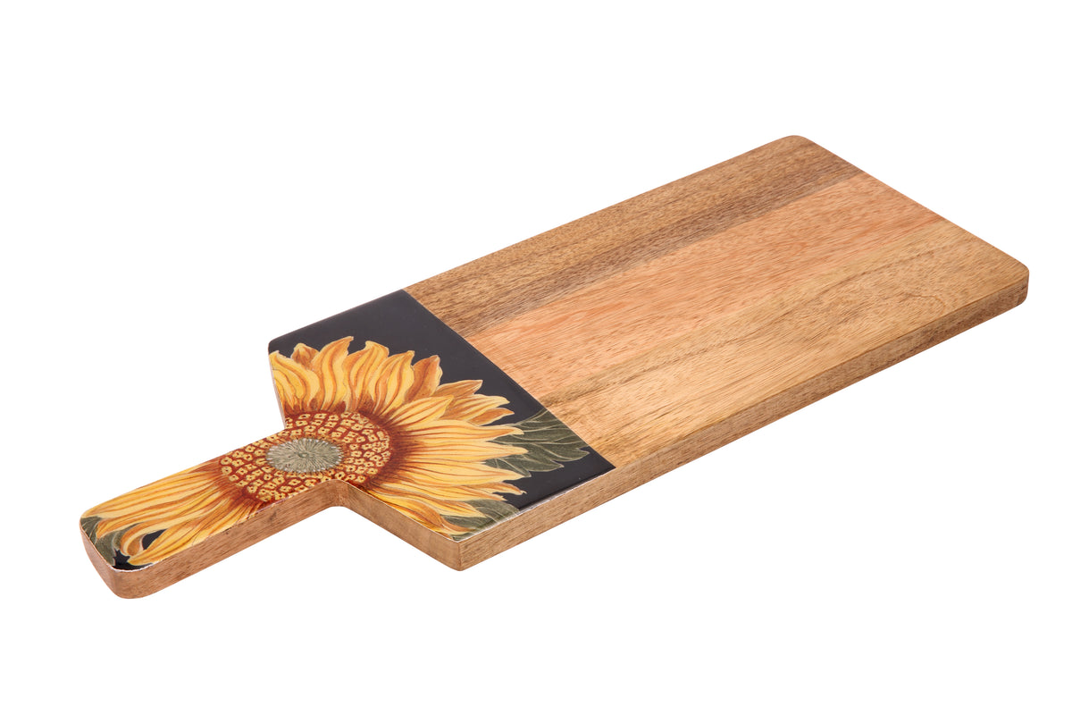 RHS Sunflower Mango Wood Serving Board - Navy