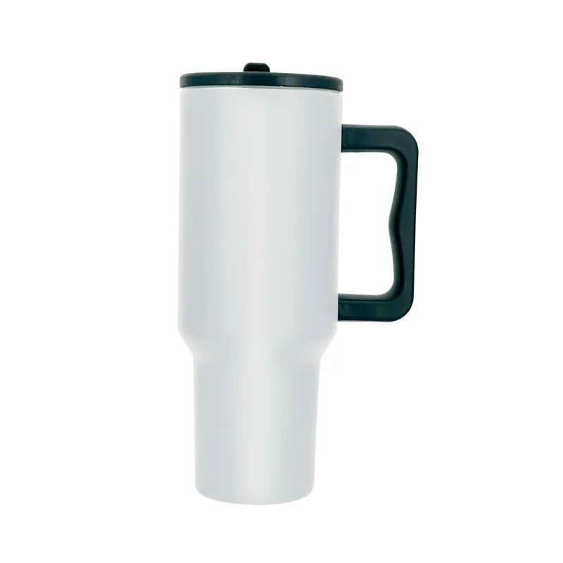 1100ml Travel Mug with Handle - Black & White image