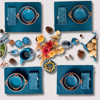 Sintra Spotted Napkin & Placemat Set – Stone | Recycled Cotton Table Linen