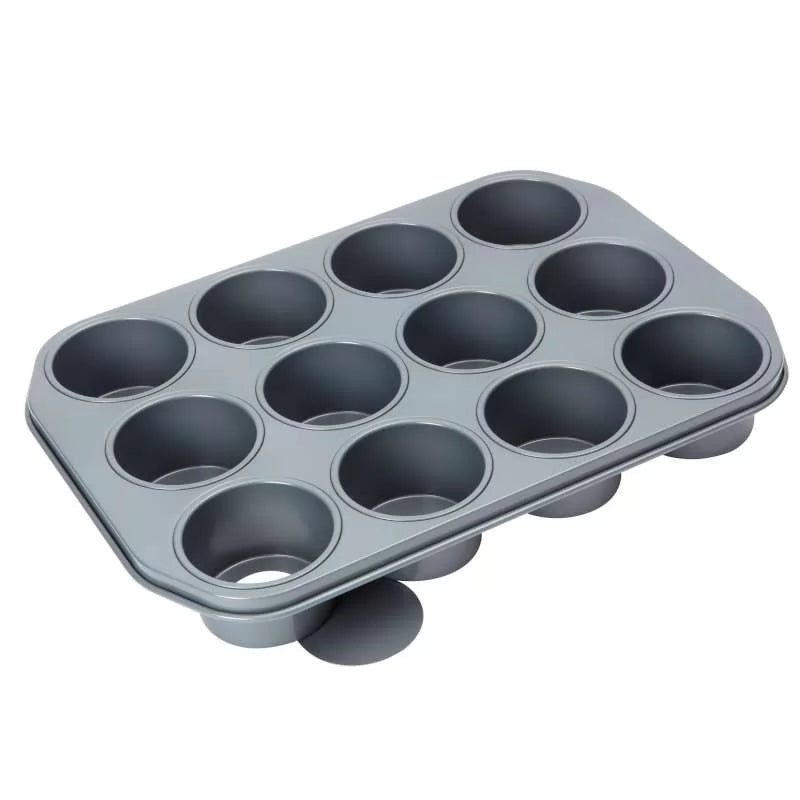 Non-Stick 12 Cup Dessert Pan with Loose Bases